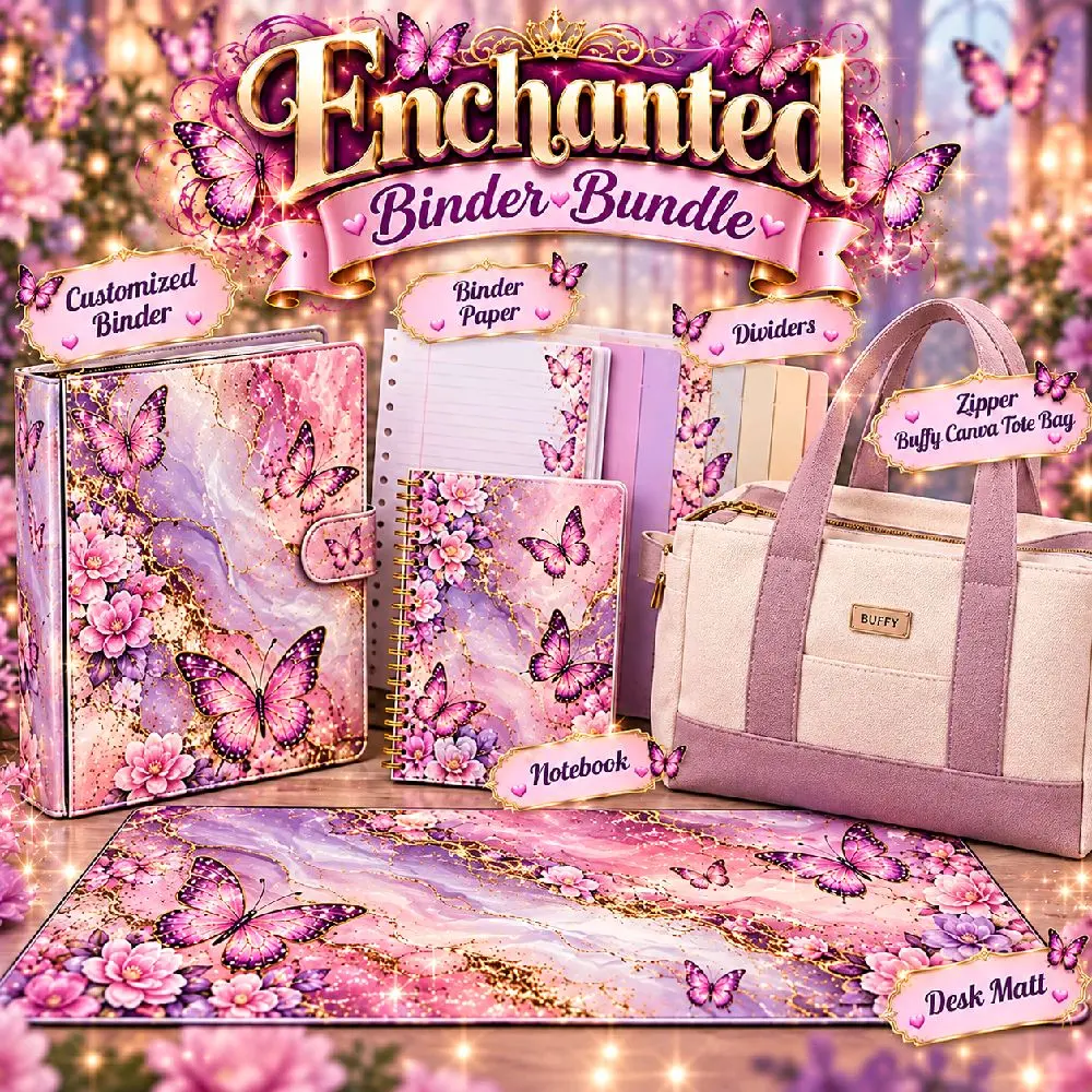 Customized Character Binder bundle(Desk Mat)
