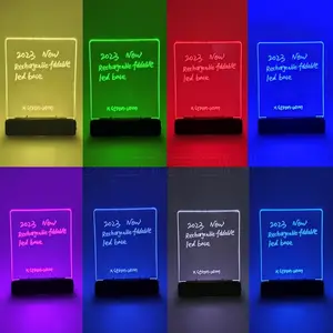 Rechargeable Acrylic Badge RGB Foldable Lamp