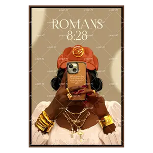 Romans 8:28 -Smard Black Wall Art Print/ Canvas for Home /Office Decor