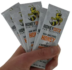 HoneyCutz Raw Honey - Nutrient-Rich Honey with BCAA's - 100g Net Weight - US Product - Pure Honey for Recovery