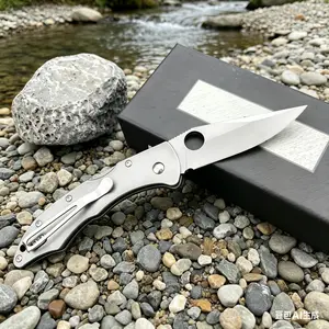 H10402 1pc Folding Knife High Hardness Edc Multifunctional Durable Lightweight, Camping Fishing Choice, Men's Gift