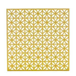 Breeze Block Metal Wall Tile: 15.5" x 15.5" Lemon