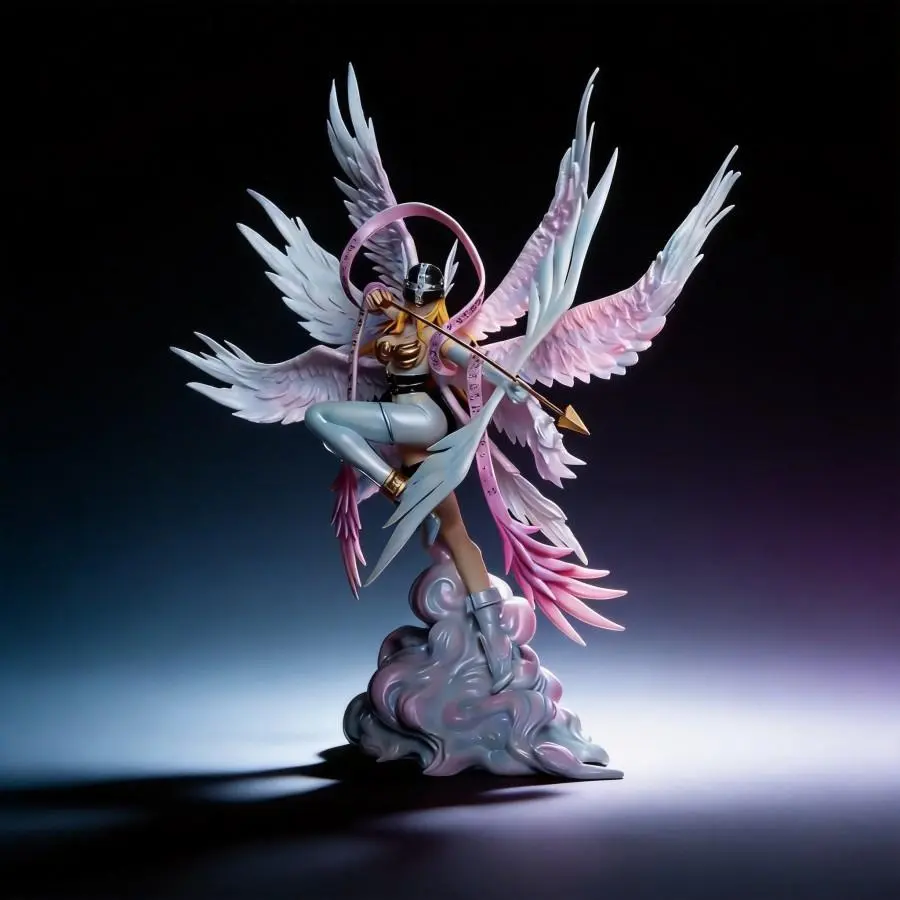 Digimon Angewomon Archery Figure - Shrine Scene Anime Model 2D Girl Statue Desktop Decoration Collection Gift