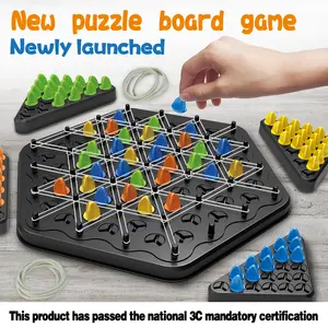 Geometric Chain Triangle Chess Set, Family Board Game for Kids & Adults, Interactive Logic Training Toy, Two-Player Strategy Game, Strategy Board Games