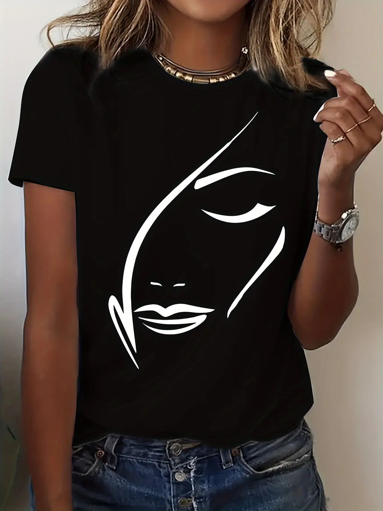 Printed Casual Stylish Versatile T-Shirt