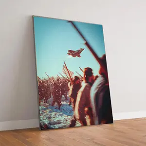 Fighter Jet Battlefield Poster – Military Inspired Cinematic Wall Art for Room Decor