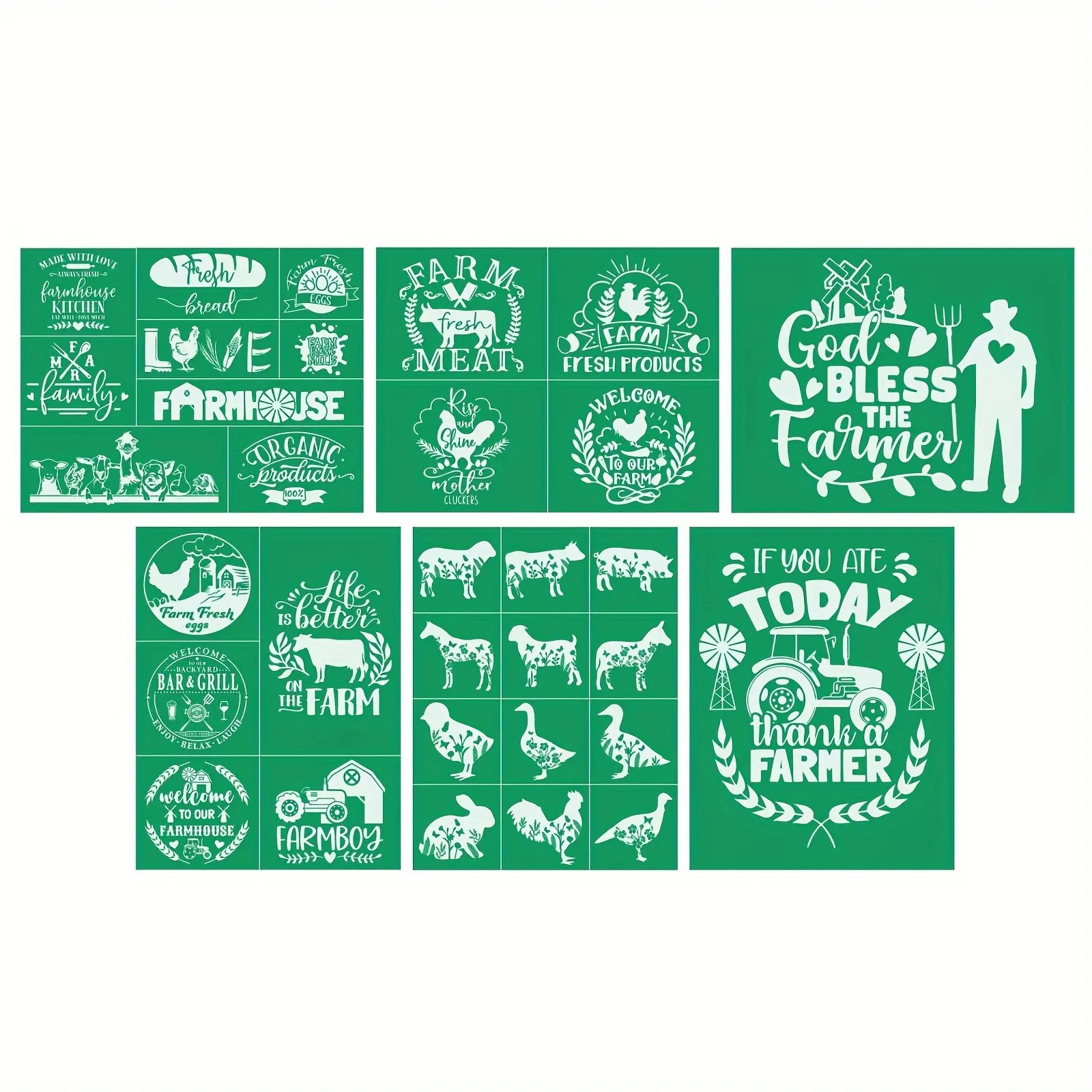 New Farmhouse Silk Screen Stencils Farmhouse Self Adhesive Advertising printing and drawing equipment