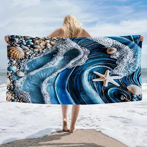 Super soft and quick drying beach towel, enlarged and thickened, super absorbent polyester fiber, essential for outdoor beach vacation, portable and quick drying bath towel, colorful, solid color, lightweight picnic pad, beach sunscreen towel