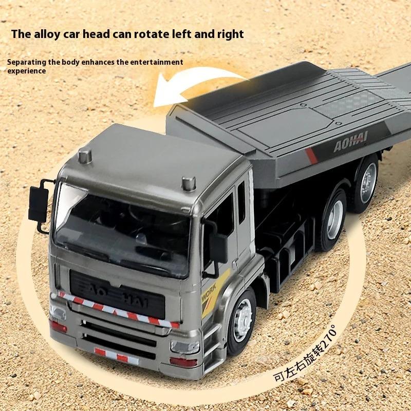 1:18 RC Semi Truck with Container, 9-Channel Kids RC Semi Truck Toy, RC Dump Truck Van Truck with Lights and Music, Great Gift for kids