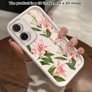 Lily Reverie2D Pattern Phone Case suitable for Motorola Moto G54 G86 G85 G84 Edge70 60 Fusion Stylus Moto Series(G04-G75 E13-E32 Edge40Neo Pro-50 Fusion)4G 5G Full Camera Protection Slim Cover Smartphone Casing
