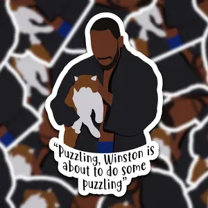 Puzzling Winston Is About To Do Some Puzzling Winston Quote Vinyl Waterproof sticker