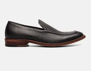 Stacy Adams Prentice Moc Toe Slip-On Loafers Black Leather Size 10 Comfortable Durable Ideal for Formal Casual Wear