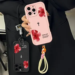 Bibical Cross Phone case for iPhone Samsung 17Pro Max Air 16Plus E 15 14 13 12 11 XR XS Galaxy S25 S24 S23 S22 A71 A56 A55 A54 A53 A52 Note20 cases, Soft TPU, Bumper Drop Protection, Rugged Durable Back Cover, Girly Design, Perfect Gift for Girls.