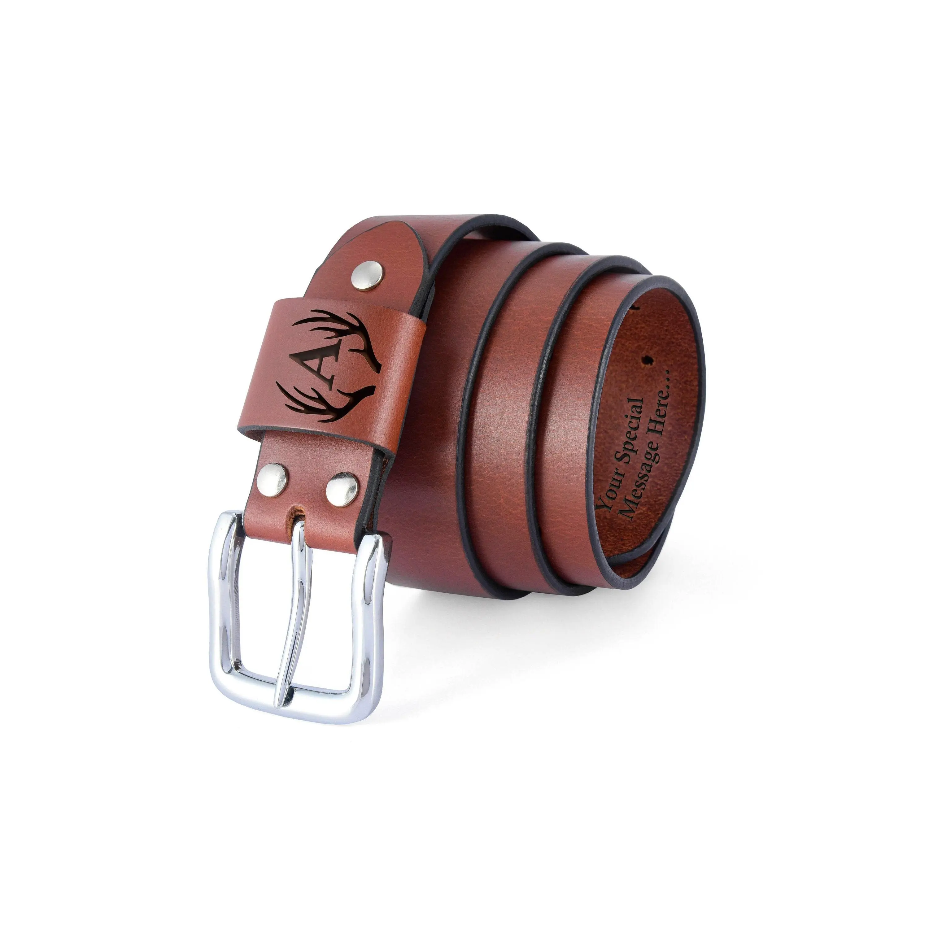 Personalized Belt for Men - Handmade Full-grain Leather Belt -Custom Engraved Men's Belt - Anniversary Belt Gift - Free Engraving