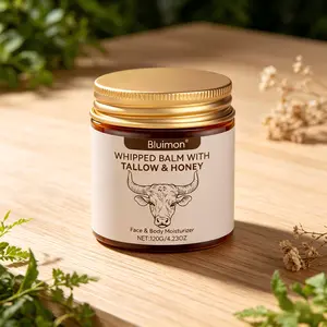 Whipped Grass-Fed Beef Tallow Honey Balm ,Moisturizing Cream for Soft, Smooth Skin - Handmade