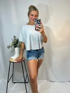 Heather Grey Oversized Casual Tee