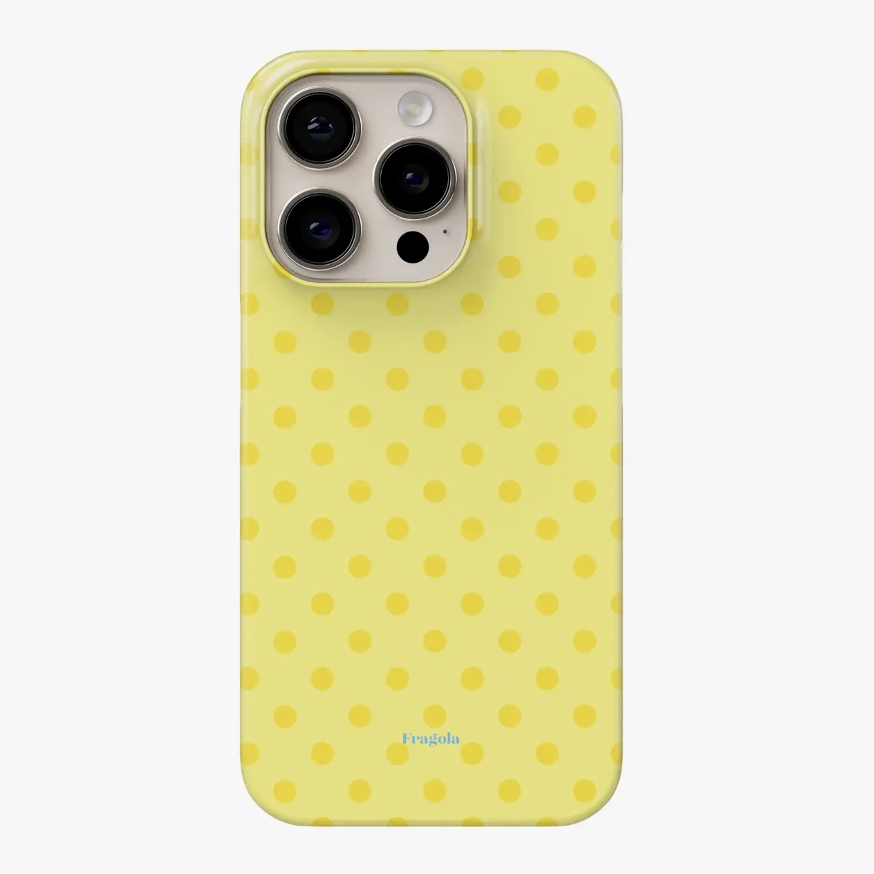 Soft Yellow Polka Dots iPhone 17 Case – Lemon Cake Coquette Vibe – 17 Air / 17 Promax