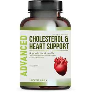 Heart Health and Cholesterol Support Supplement with Plant Sterols Niacin and Garlic, Daily Formula to Promote Healthy Cholesterol Levels and Cardiovascular Wellness, Two-Month Supply