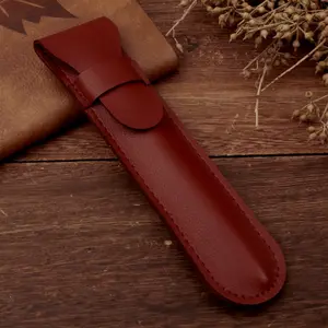 Leather Pencil Case, Stationery Storage, Gift Pencil Case, PU Pencil Pen Case, Portable Business Pen Protective Cover, Flip Storage Pencil Case, Creative Business Gift, Stylus