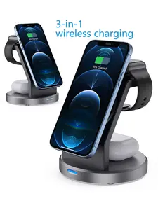 Three-In-One Phone Stand Charger Type-C Interface, Portable Magnetic Charging, Vertical or Horizontal, Easy Carry, No Battery Worry