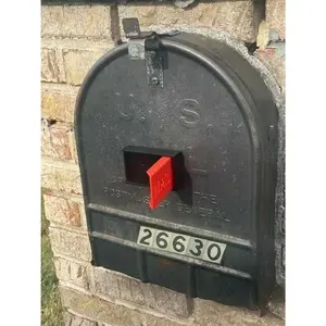 Red All Weather Plastic Mailbox Flag Replacement Kit, Universal Stylish Alert Signal for Brick or Stone Front Wall Mount Brick Mailboxes