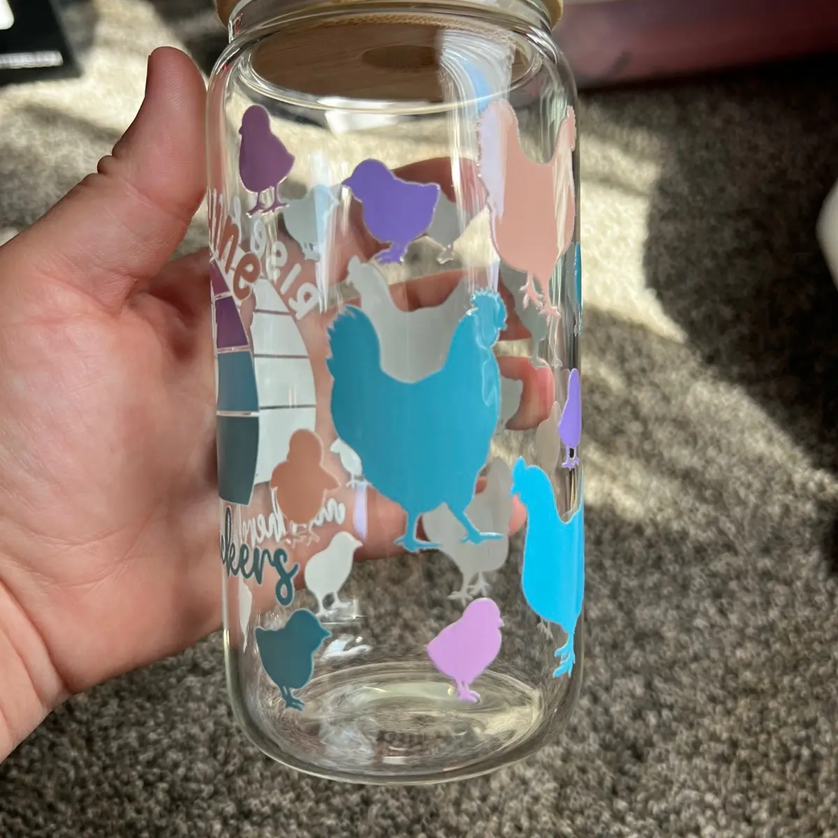 Flaw chicken glass can| glass tumbler | glass cup