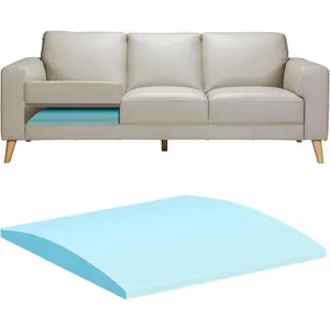Couch Cushions Support for Sagging Seat 20"X 20"Insert padsSupports Board Sofa Furniture seat Cushion Under Sag Repair, Curved High Density  Replacement for Sectional Loveseat Chair Blue Set of 1