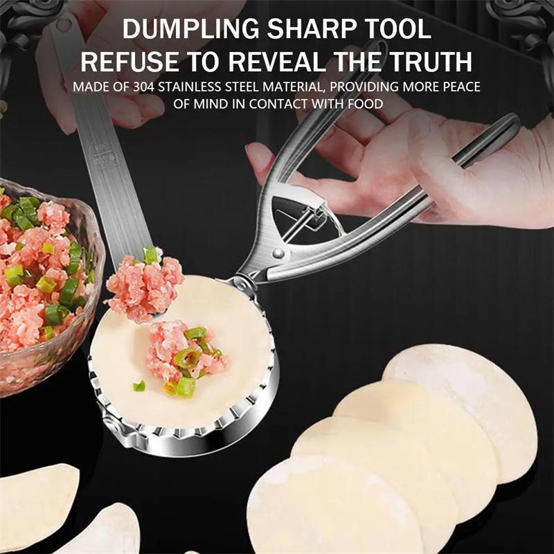 Kitchen Dumpling Mold Stainless Steel Dumpling Machine Pressing Home Baking Tool Skin Press Tool Dumpling Noodle Manual Kitchen Gadgets