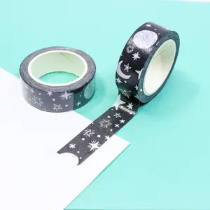 Black Moon and Stars Washi