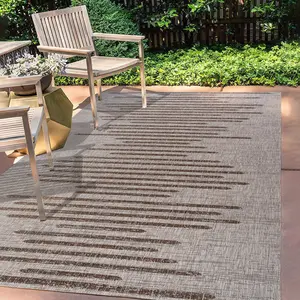 JONATHAN Y Zolak Berber Stripe Geometric Indoor/Outdoor Area Rug; for Living Room, Kitchen, Bedroom, Dining Room, Office