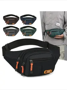 Unisex Oxford Waterproof Waist Bag Wear-Resistant Material Large Capacity Design Waterproof Belt Bag Men's Outdoor Commuting Multifunctional Waist Pack Bag