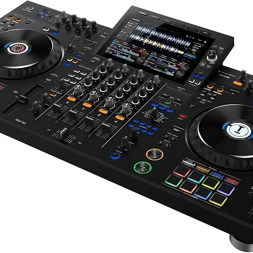 Pioneer DJ XDJ-AZ Professional 4-Deck All-in-1 DJ Mixer - 10.1-in Touchscreen, Built-in Wi-Fi, SonicLink Wireless Tech, Performance Pads, Beat FX Audio System
