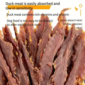 Duck Jerky Dog Treats - Real Duck Meat, High-Protein Low-Fat Dental Chews, Long-Lasting Puppy & Adult Dog Training Rewards, Sensitive Stomach Safe, All Breed Sizes (Small, Medium, Large Dogs) - Healthy Digestible Dog Snacks, Easy to Digest