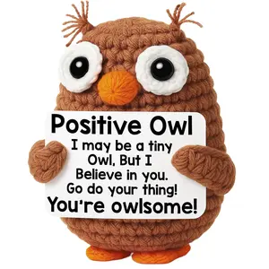 Owl Crochet Plush Easter Basket Stuffers, Emotional Inspirational Support Gifts for Teens, Daughter, Son & Friends, Perfect for Birthday, Teacher Appreciation, Mother's Day, Graduation & Holiday Presents for Mom & Coworkers