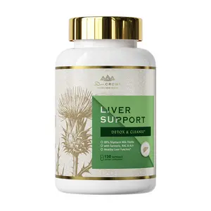 Dr. CROWN Liver Support Supplement for Cleanse, Detox & Repair with Milk Thistle, NAC, ALA & Turmeric - 120 Capsules
