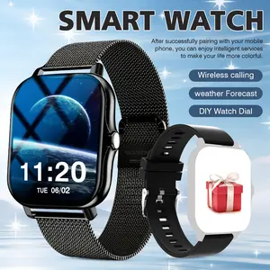 Sports Smartwatch Wireless Calling & Call Function, Pedometer Fitness Tracker, Steps/Calories Tracking, Multiple Sports Modes, Sedentary Reminder & Call SMS Reminder, Multimedia Message Viewing & Alarm Clock, TFT Screen, Wearable Smartwatch