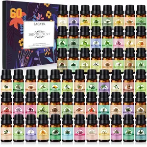 Ultimate Aromatherapy Oils Set - 60 Pure Scents for Home & Spa 10ml