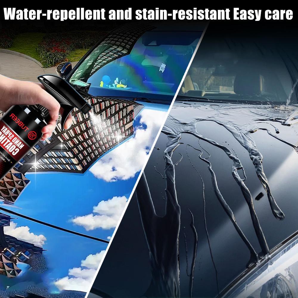 3 in 1 Ceramic Coating - Waterless Car Wash & Wax - Car Wax Polish Spray - Hydrophobic Top Coat - Polish & Polymer Paint Sealant Protection