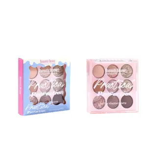 Ice Cream Nine-Color Eyeshadow Palette Matte and Pearlescent Multi-Use Eye Makeup Palette in Shimmering Pink Tones tiktokshopspringglowup