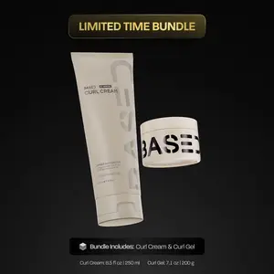 BASED Definition & Hold Duo | Curl Cream & Curl Gel Bundle | For Defined, Frizz-Free Curls with Strong Hold | Premium, Non-Toxic Ingredients