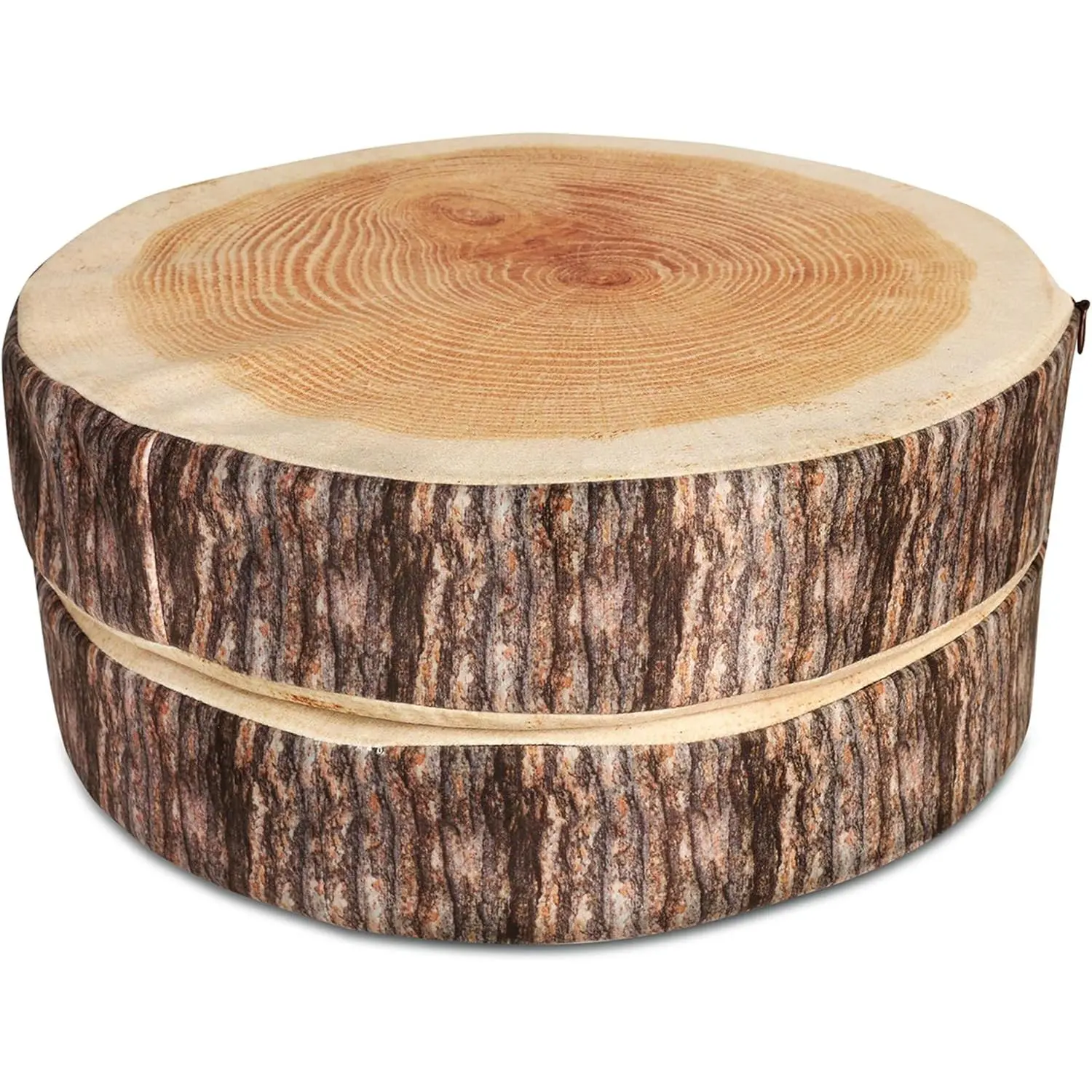 Cozy & Comfortable Log Pillows 2-Pack, Realistic Round Cushions for Rustic Log Cabin Themed Home Accent Decor, Forest Room Decor, House Decor