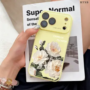Elegant and stylish white floral design anti-drop silicone phone case, suitable for holiday gifts,Compatible with iPhone 17 Pro Max Phone Case 17Air 17 16E 16 16 Promax 15Plus 15 Pro Max 14 Pro 13 12 Phone Cases