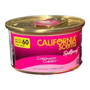 California Scents Coronado Cherry Spillproof Air Freshener 1.5 Ounce Canister Original Organic Scent for Car & Home PACK OF 1!