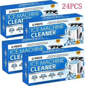 G1PESTS 2026 New Formula Ice Machine Descaling Tablets - 4 Boxes (24 Tablets), Food-Safe Deep Cleaner for Household Kitchen Ice Makers, Compatible with All Types