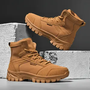 Men's and women's high-top tactical boots, sizes 5.5-14, outdoor shoes for couples, desert hiking boots, mountaineering boots, enlarged men's and women's boots, breathable combat training boots, outdoor sports shoes, women's casual shoes, couples' styles