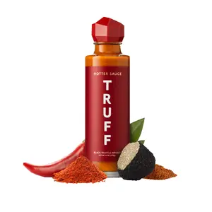 TRUFF Hotter Black Truffle Hot Sauce, Gourmet Hot Sauce with Jalapeño, Red Chili Peppers with More Heat, Black Truffle Oil, Agave Nectar, Truffle Flavor Dip, 6 oz