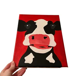 JACKIES.PAINTINGS + Cow Canvas Painting - High-Quality Wall Art for Home Decor bedroom accessories house