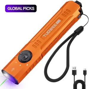 1500 Lumens Rechargeable Edc Flat Panel with Green Laser, UV and LED Combo, Magnet Led Flashlight, High Lumens Flashlight, Bright Flashlight, Portable Pocket Light, Outdoor Emergency Torch #GLOBAL PICKS