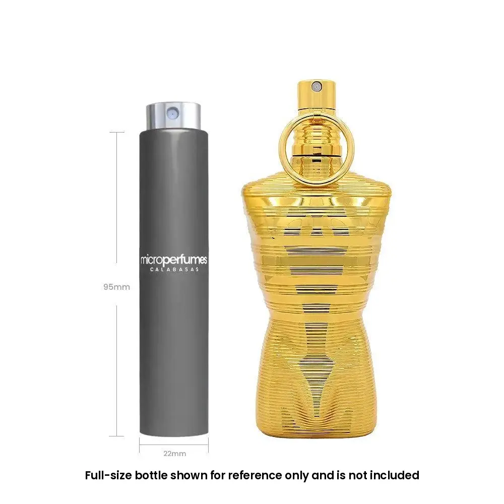 Jean Paul Gaultier Le Male Elixir Absolu Parfum For Men – 0.17 fl oz / 5 mL Travel Spray Decant, Plum, Cardamom, Cinnamon, Gift for Him, Independently Rebottled by MicroPerfumes