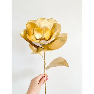 White and Gold Magnolia Stem